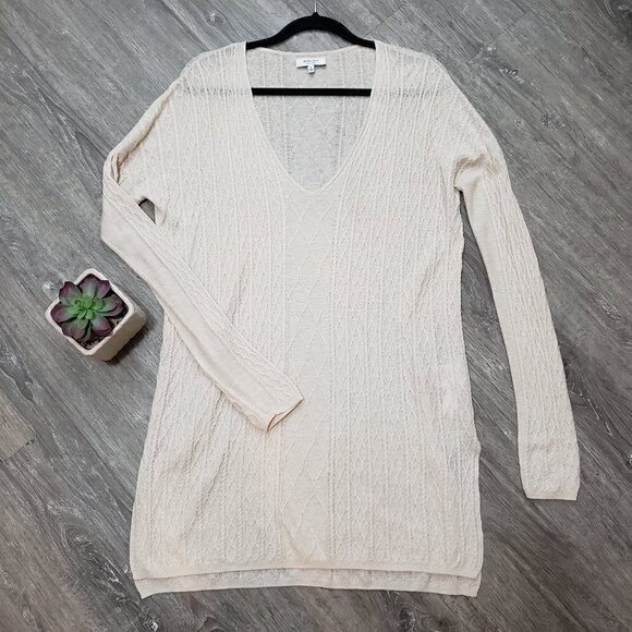 Babaton Aritzia Eric Wool linen Tunic Cable Knit M - Picture 1 of 10